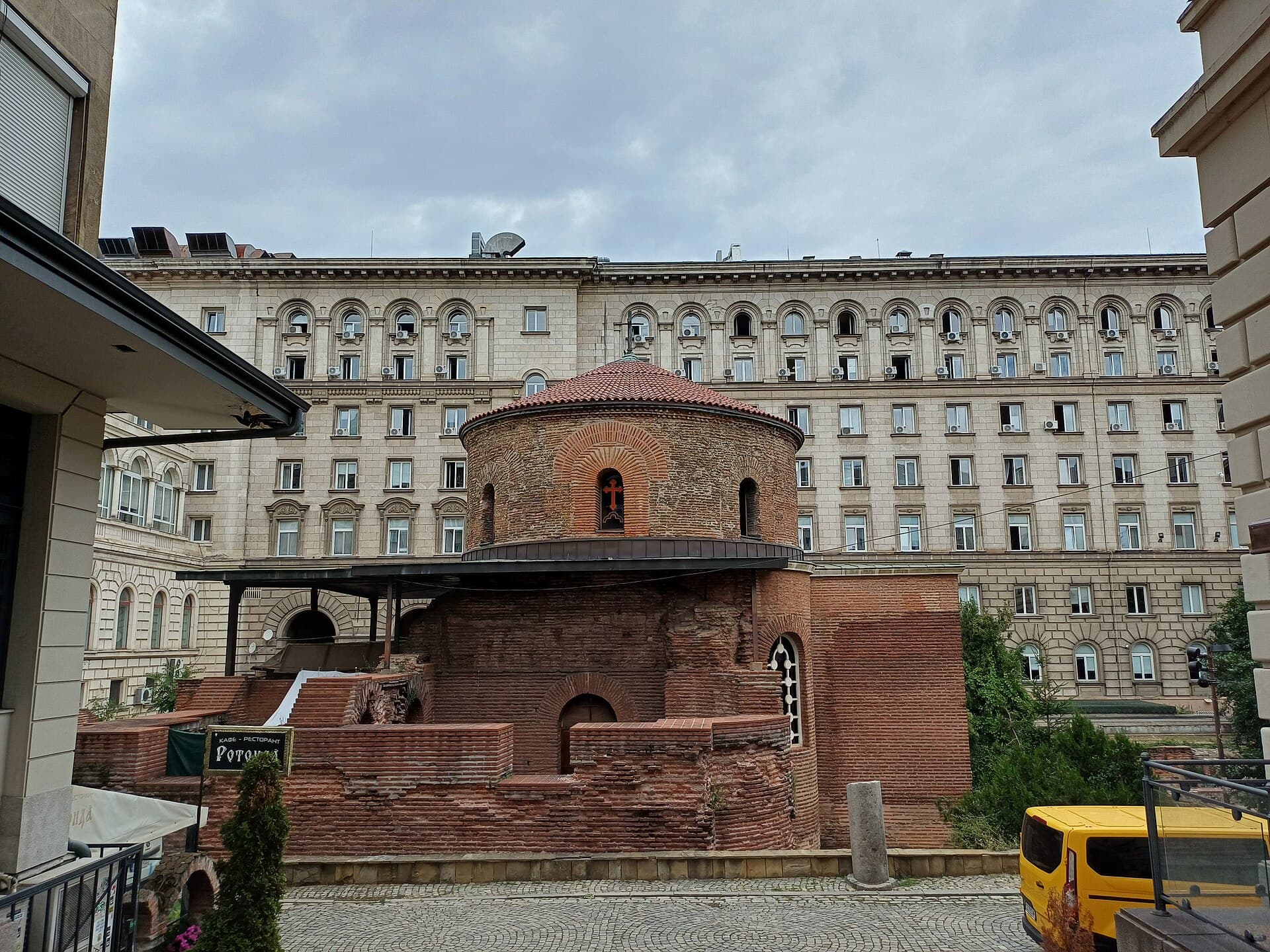 The fourth-century Rotunda of St George, enclosed in the courtyard of the Presidency buildings: invisible from the street.